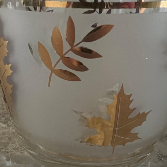 Beautiful Libbey 'Golden Foliage' Ice Bucket - Picture 5 of 7